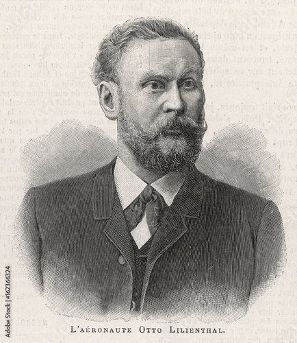 Bild auf Leinwand Lilienthal Portrait. Date: -1896