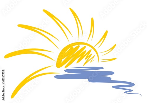 Logo of sun and sea.