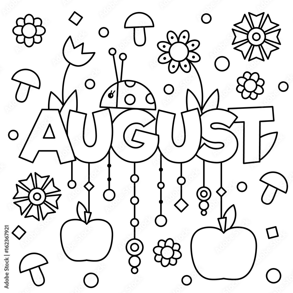 Black and white illustration. Coloring page. Stock Vector | Adobe Stock