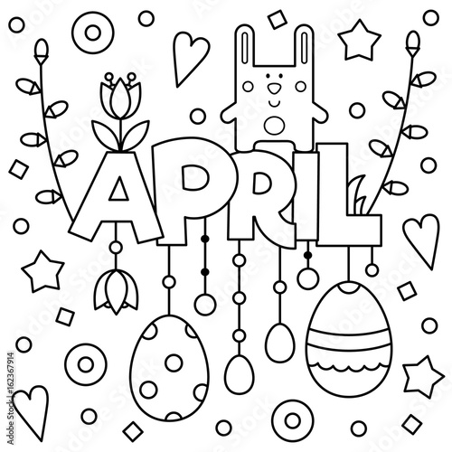 Black and white illustration. Coloring page.