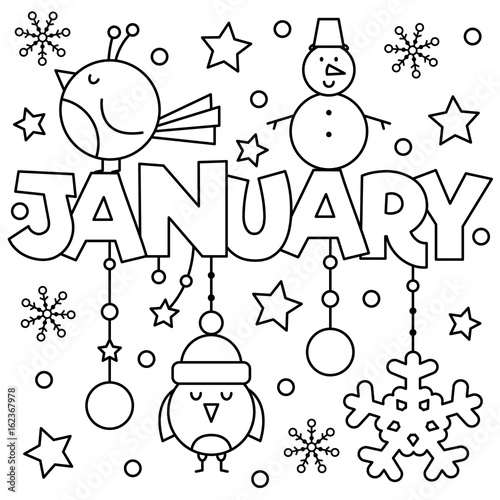 Black and white illustration. Coloring page.