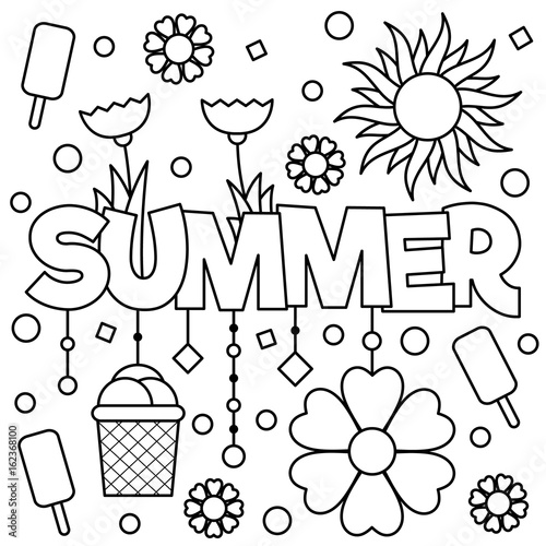 Fototapeta Naklejka Na Ścianę i Meble -  Black and white vector illustration. Coloring page.