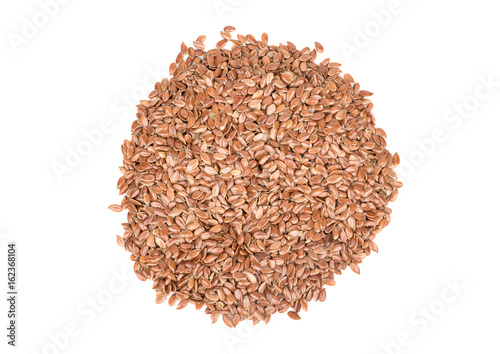 Heap of flax seeds
