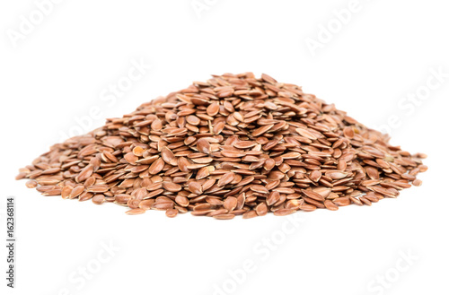 Heap of flax seeds