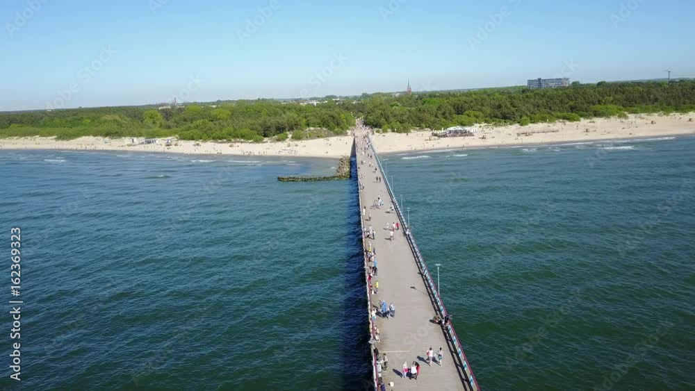 Palanga Lietuva Baltic Sea Seaside Aerial drone top view 4K UHD video Lithuania Palanga Lietuva Baltic Sea Seaside Aerial drone top view 4K UHD video Lithuania