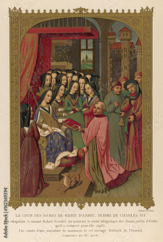 Social Scenes - France - 15th century. Date: 1455 photo