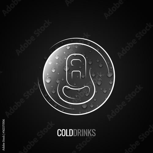 Aluminum can drink logo background