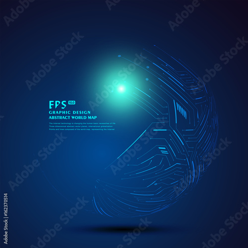Three-dimensional abstract planet,meaning globalization, internationalization	
