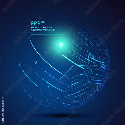 Three-dimensional abstract planet,meaning globalization, internationalization	