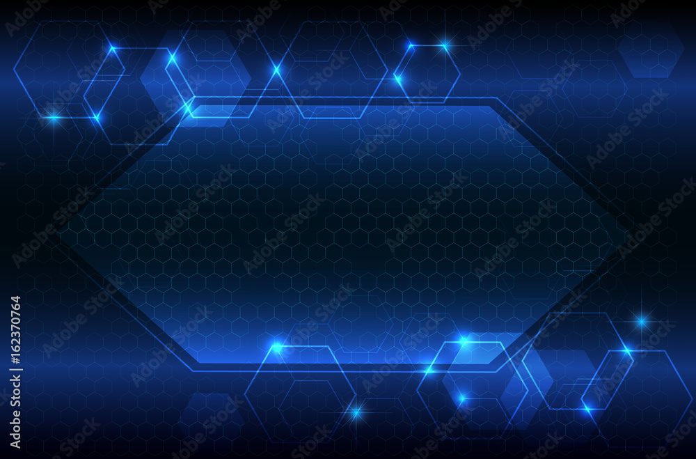 light blue hexagonal in dark background, vector illustration light blue hexagonal in dark background, vector illustration