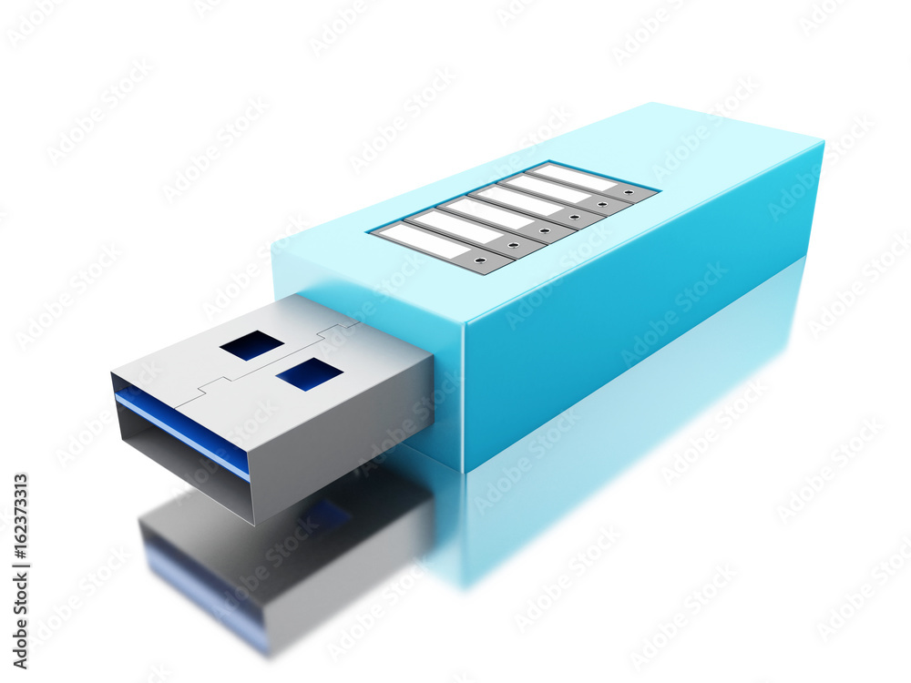 3d USB drive with data folders 3d USB drive with data folders