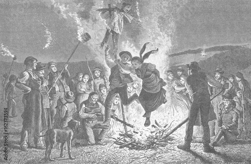 Jumping Through Fire. Date: 1889
