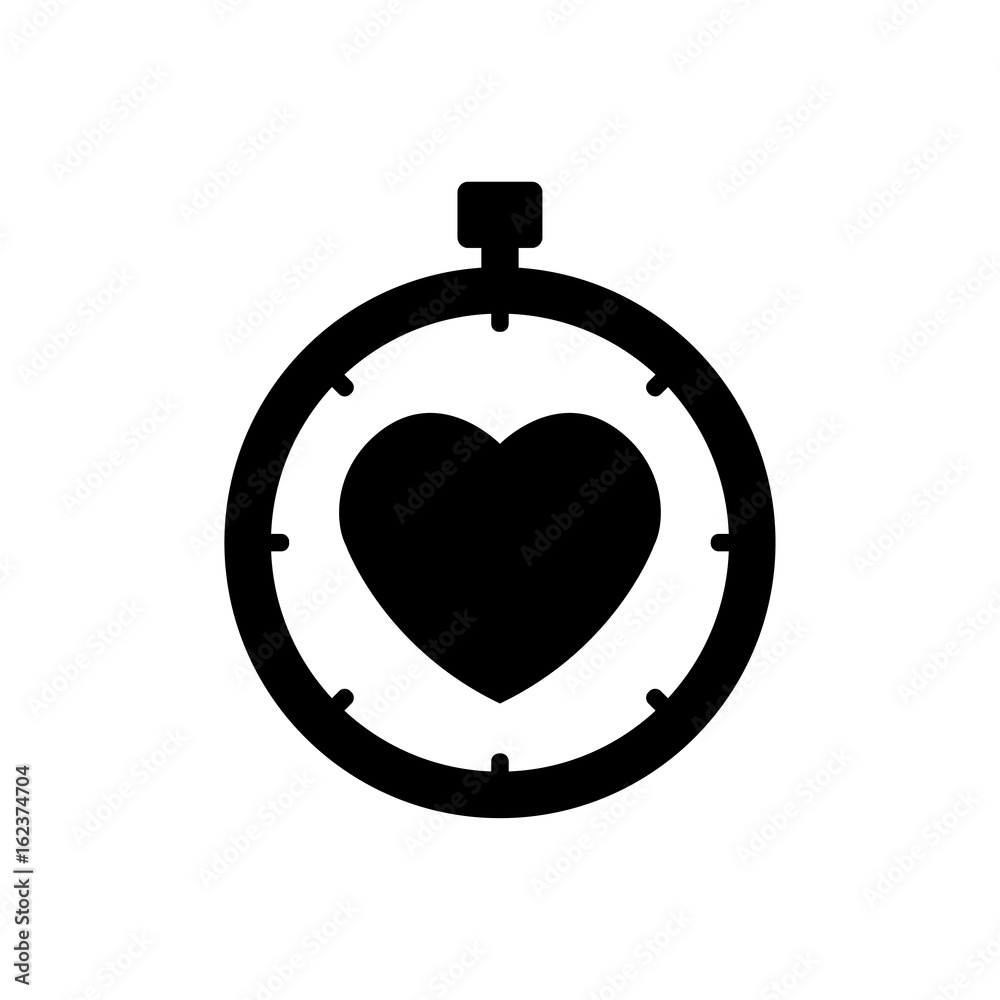 Obraz premium Heart Timer.Vector