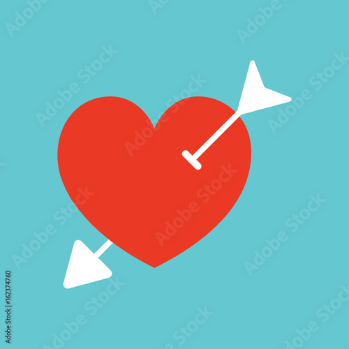 Arrow heart icon.Vector