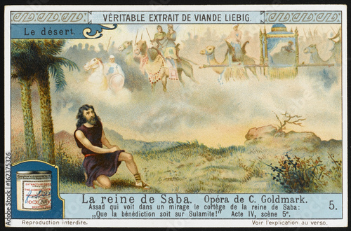 Canvas Print Goldmark - Saba - Liebig. Date: 1875