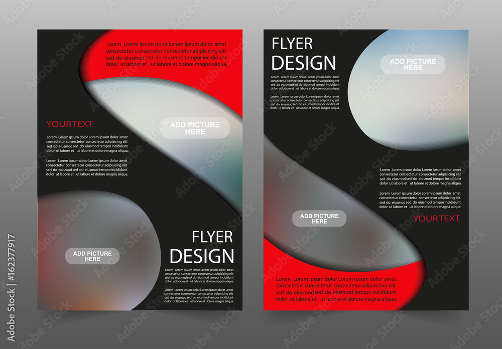 Red and black poster business brochure flyer design layout  template. Can be used for publishing, print and presentation. Vector. Eps 10