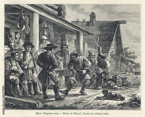 Quadro em tela Social - Russia - Village. Date: 1864