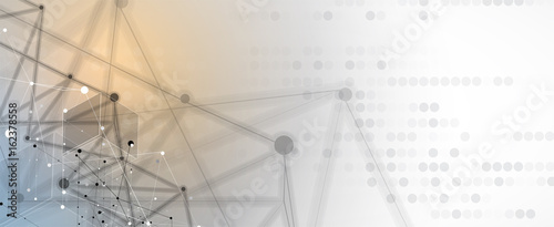 Neural network concept. Connected cells with links. High technology process. Abstract background