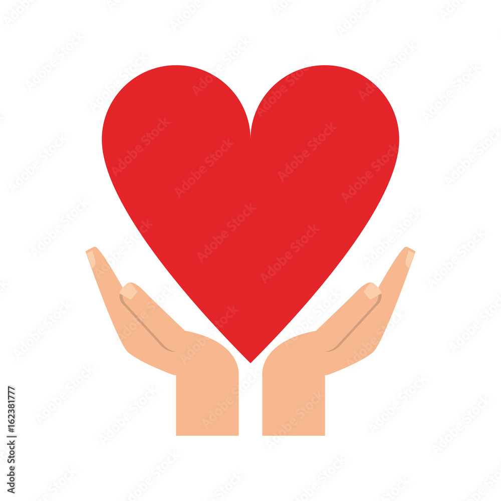 hands and cartoon heart icon image vector illustration design hands and cartoon heart icon image vector illustration design