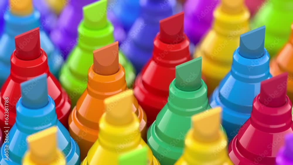 Nice looping background with moving felt-tip pens of different colors, loopable. Nice looping background with moving felt-tip pens of different colors, loopable.