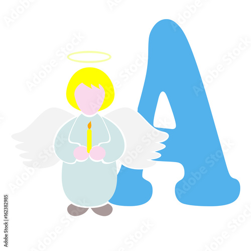 angel with the candle and the letter