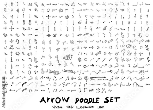 Vector hand drawn arrows set eps10