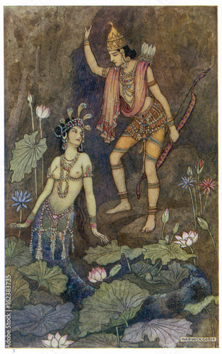 Arjuna and Nymph photo