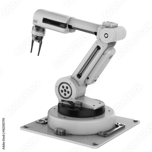 robot arm on white background