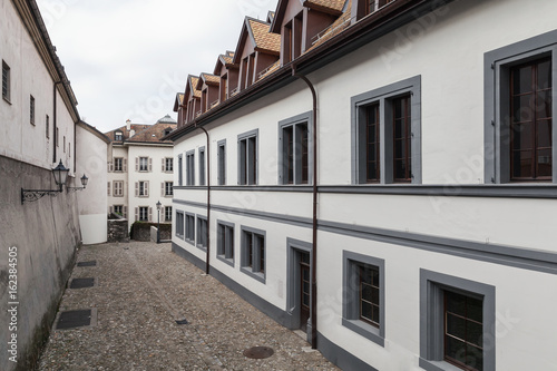 Old town of Geneva  Switzerland. Street view