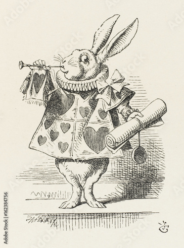 Alice - Rabbit as Herald. Date: 1865