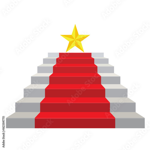 staircase color red carpet.
