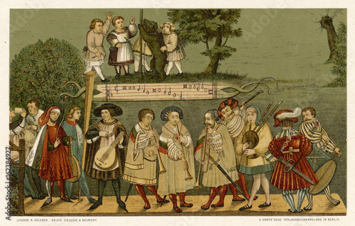 German Musicians 1520. Date: 1520