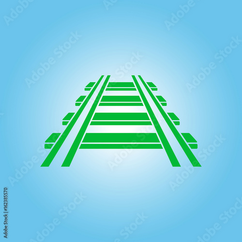 Railroad icon. Train sign. Track road symbol.  