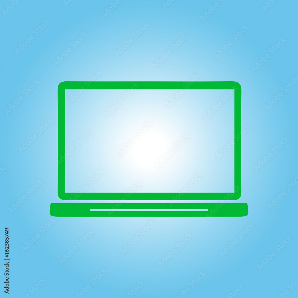 laptop icon. Flat design style. Laptop as a business tool. laptop icon. Flat design style. Laptop as a business tool.