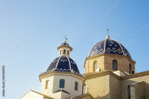 View of Church "Nuestra senora del Consuelo" (Our Lady of Consolation) in Altea, Alicante, Spain