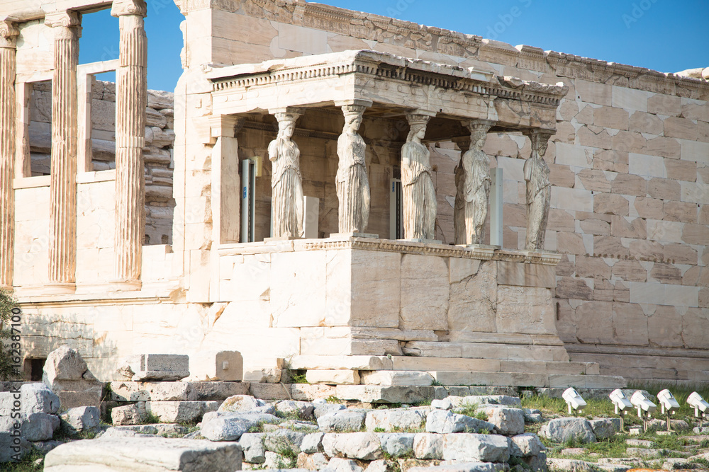Erechtheion with Porch of the Caryatids Acropolis Athens, Greece.