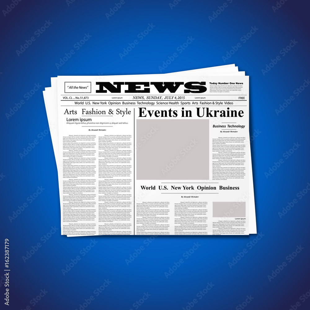 Naklejka premium newspaper vector illustration