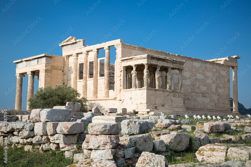 Erechtheion with Porch of the Caryatids Acropolis Athens, Greece.