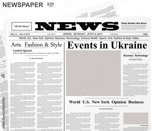 newspaper vector illustration