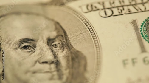 Wallpaper Mural Cash money background. Benjamin Franklin portrait on 100 US dollar bill close up Torontodigital.ca