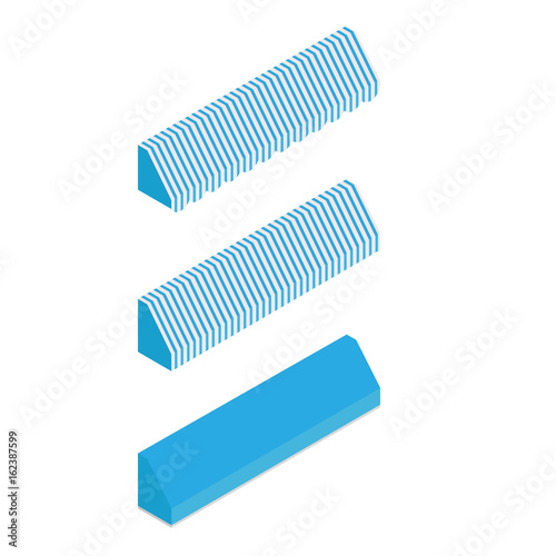 Striped awning vector