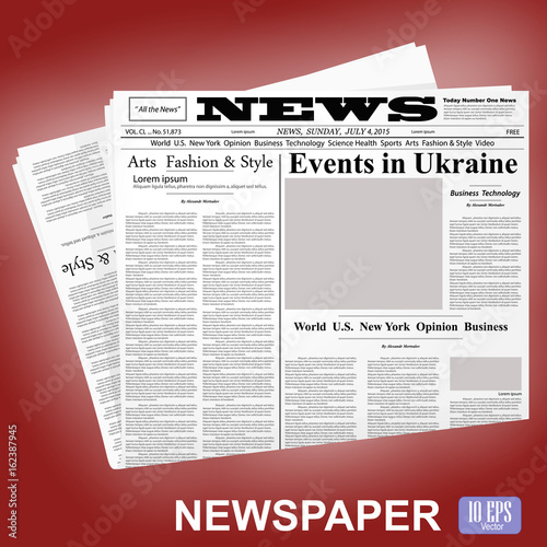 newspaper vector illustration