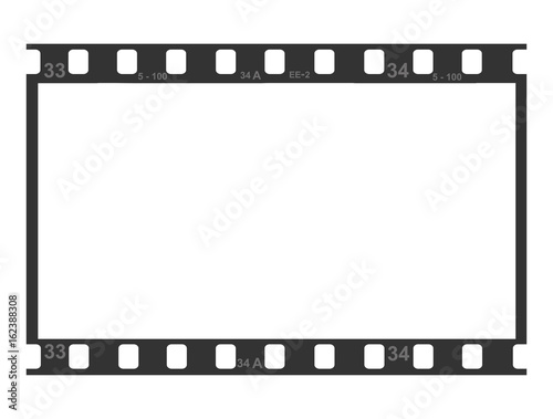 film, movie, photo, filmstrip set of film frame, vector illustration