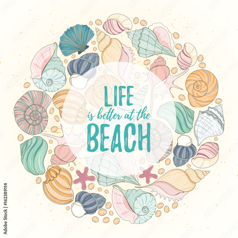 Summer paradise holiday marine card Summer paradise holiday marine card