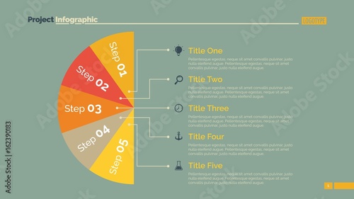 Five Sectors Diagram Slide Template