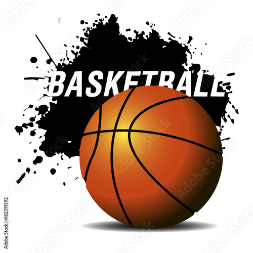 Isolated basketball emblem