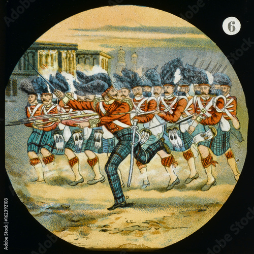 Εκτύπωση καμβά Charge - Lucknow - 1857. Date: 1857 - 1858