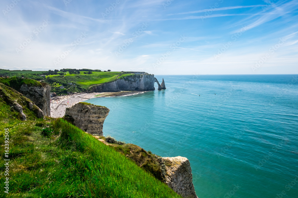 The crags of etretat in Normandy
