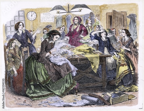 Sweatshop - Circa 1870. Date: circa 1870