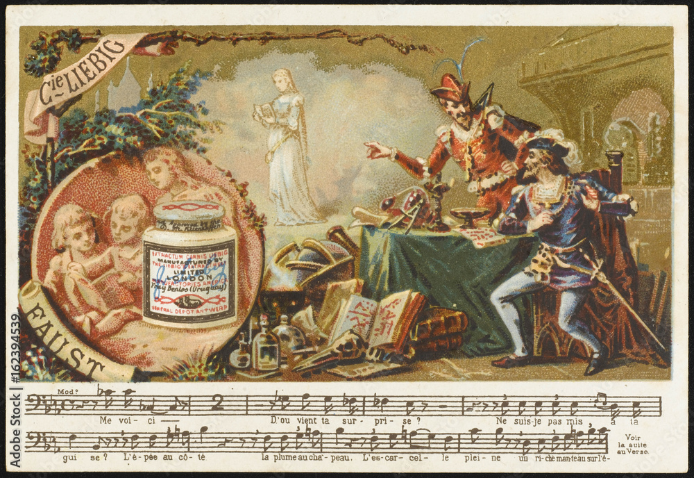 Fototapeta premium Faust - Liebig. Date: 1859